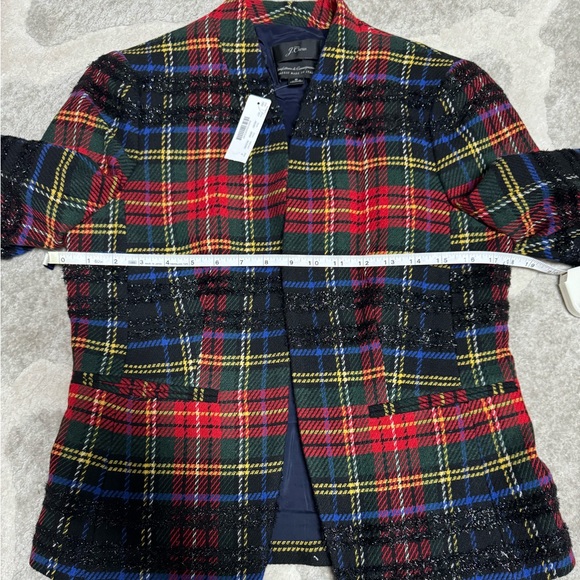 J. Crew Going-out Blazer in Lurex Stewart Tartan NWT Size 6 - Picture 10 of 12